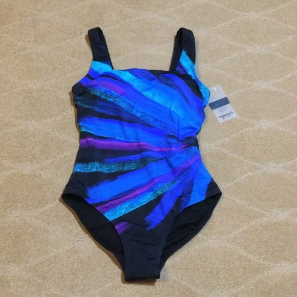 Swimsuits For All NWT Chlorine-Resistant Square Neckline One-Piece Swimsuit, 8 - Picture 2 of 6